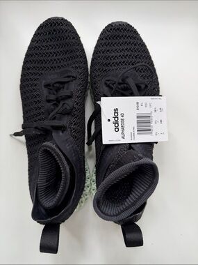 Adidas Stella McCartney Black Knit Alpha Edge 4D Slip-On Sneakers